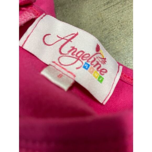 Angeline Pink & Orange Owl Ruffle Top & Bottom Set Size 8 - Picture 3 of 8